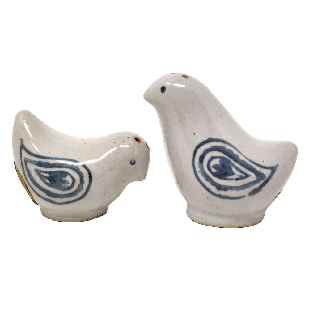 Vintage Vandor Pottery Bird Salt and Pepper Shakers Japan MCM Scandi Japandi